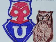 Desenho - Diseño - Arte - "Tucúquere del logo del Bulla junto al logo :)" Dibujo de la Barra: Los de Abajo • Club: Universidad de Chile - La U
