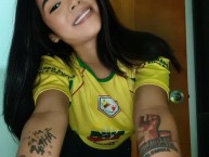 Hincha - Tribunera - Chica - Fanatica de la Barra: Rebelión Auriverde Norte • Club: Real Cartagena • País: Colombia