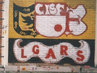 Mural - Graffiti - Pintadas - "Mural Vieja Guardia Barrio Roma" Mural de la Barra: La Guardia Albi Roja Sur • Club: Independiente Santa Fe • País: Colombia