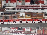 Mural - Graffiti - Pintada - "SAN BLAS DEL LEÓN" Mural de la Barra: La Guardia Albi Roja Sur • Club: Independiente Santa Fe