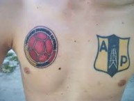 Tattoo - Tatuaje - tatuagem - Tatuaje de la Barra: Dominio Aurinegro • Club: Alianza Petrolera • País: Colombia