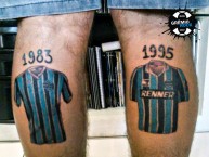Tattoo - Tatuaje - tatuagem - "Camisetas 1983 1995" Tatuaje de la Barra: Geral do Grêmio • Club: Grêmio
