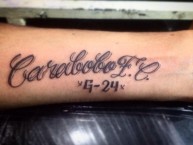 Tattoo - Tatuaje - tatuagem - Tatuaje de la Barra: Granadictos • Club: Carabobo • País: Venezuela