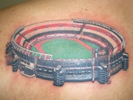 Tattoo - Tatuaje - tatuagem - "Estadio Monumental de Nuñez" Tatuaje de la Barra: Los Borrachos del Tablón • Club: River Plate • País: Argentina