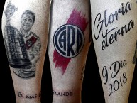 Tattoo - Tatuaje - tatuagem - "Tatuaje River Campeón Libertadores 2018 Marcelo Gallardo, hecho en Studio A Tattoos La Plata por Facundo Pereyra Ochi" Tatuaje de la Barra: Los Borrachos del Tablón • Club: River Plate