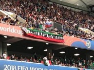 Trapo - Bandeira - Faixa - Telón - "Mundial Rusia 2018" Trapo de la Barra: La Sangre Azul • Club: Cruz Azul