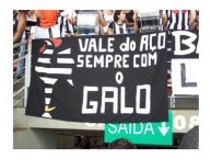 Trapo - Bandeira - Faixa - Telón - "Mov 105 - Vale do Aço sempre com o Galo" Trapo de la Barra: Movimento 105 Minutos • Club: Atlético Mineiro