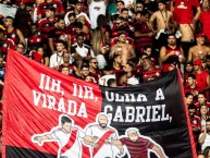 Trapo - Bandeira - Faixa - Telón - "Homenagem pro Gabigol." Trapo de la Barra: Nação 12 • Club: Flamengo • País: Brasil