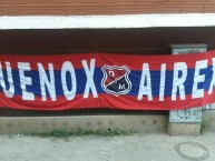 Trapo - Bandeira - Faixa - Telón - "BUENOS AIRES" Trapo de la Barra: Rexixtenxia Norte • Club: Independiente Medellín