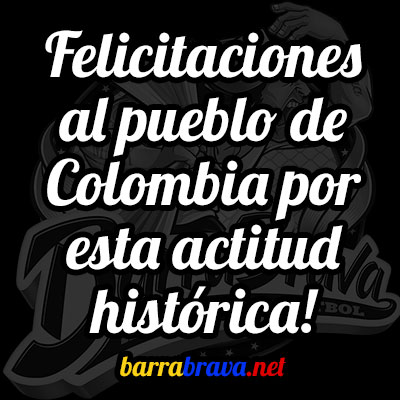 Felicitaciones al pueblo de Colombia por esta actitud histórica!