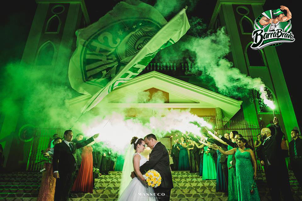 Matrimonio de un hincha fanatico de Palmeiras